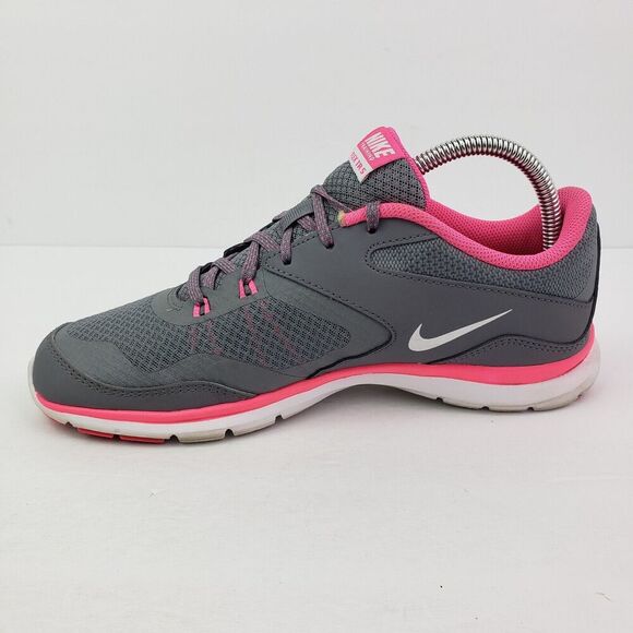 Nike Flex Trainer 5 Womens Size 9 Gray Pink Running Sneaker Shoes 724858-003 - Picture 3 of 9
